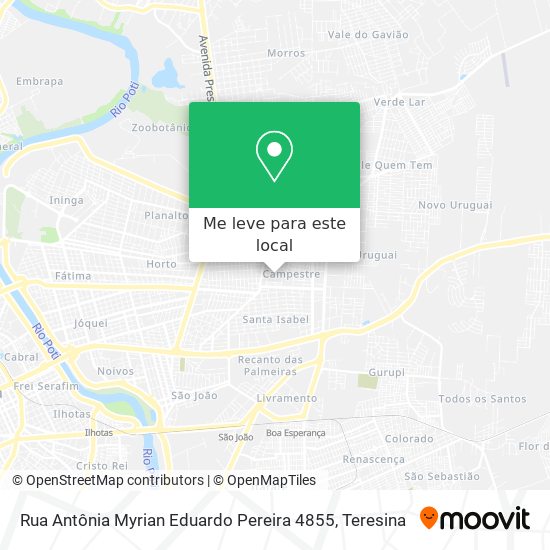 Rua Antônia Myrian Eduardo Pereira 4855 mapa