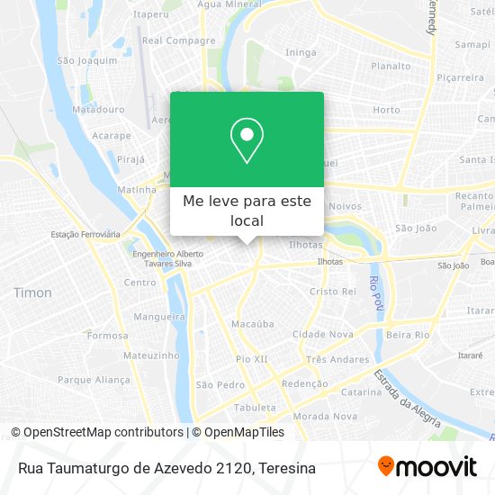 Rua Taumaturgo de Azevedo 2120 mapa