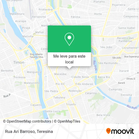 Rua Ari Barroso mapa