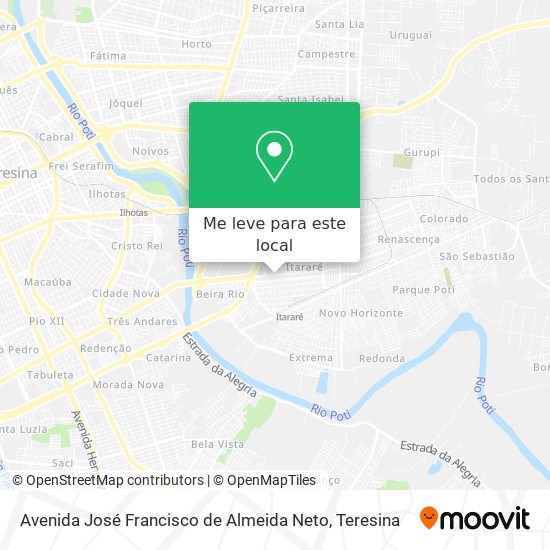 Avenida José Francisco de Almeida Neto mapa