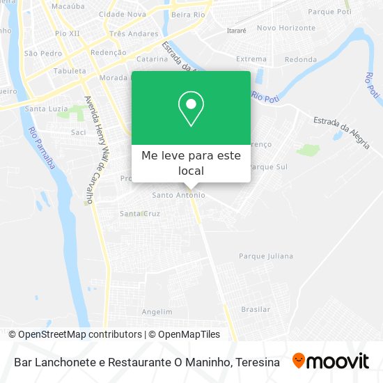 Bar Lanchonete e Restaurante O Maninho mapa
