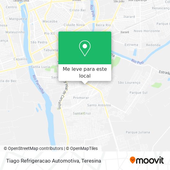 Tiago Refrigeracao Automotiva mapa