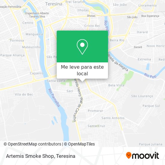 Artemis Smoke Shop mapa