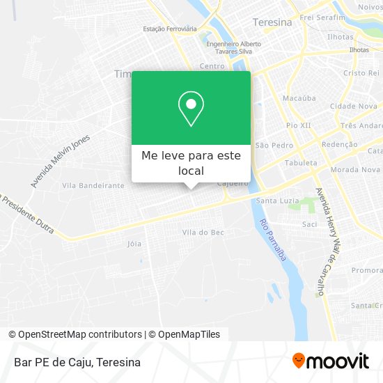 Bar PE de Caju mapa