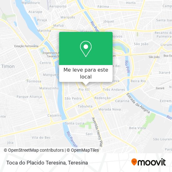 Toca do Placido Teresina mapa