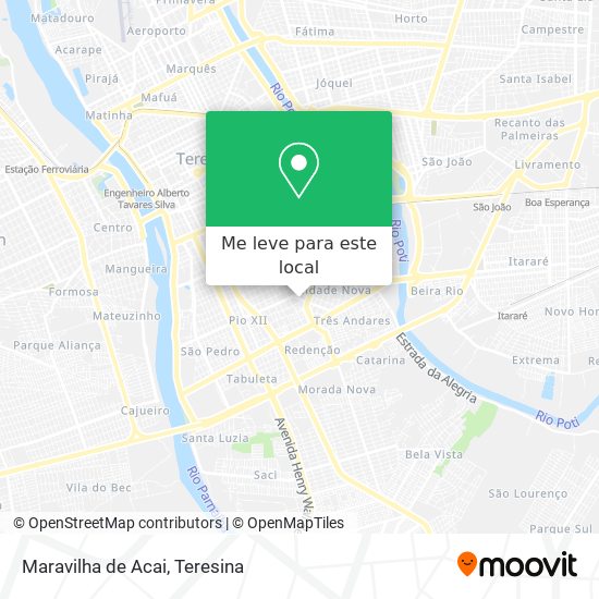 Maravilha de Acai mapa