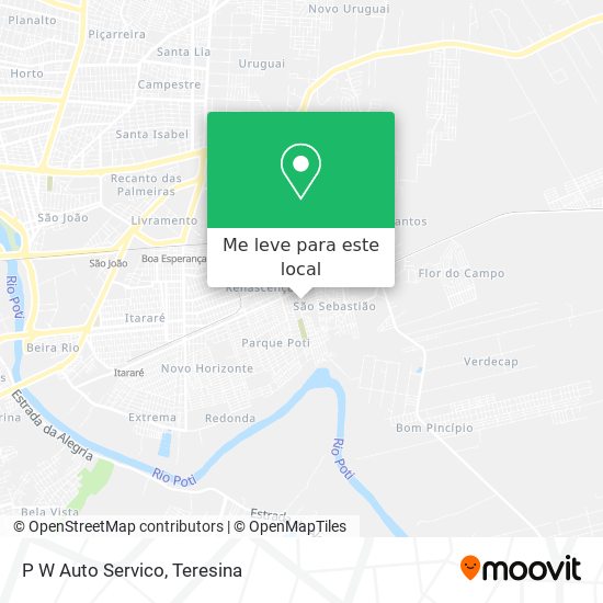 P W Auto Servico mapa
