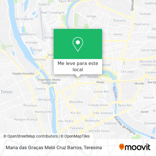 Maria das Graças Meló Cruz Barros mapa