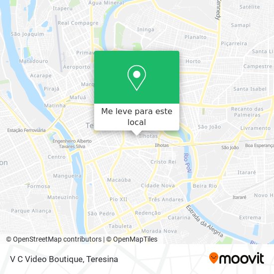 V C Video Boutique mapa