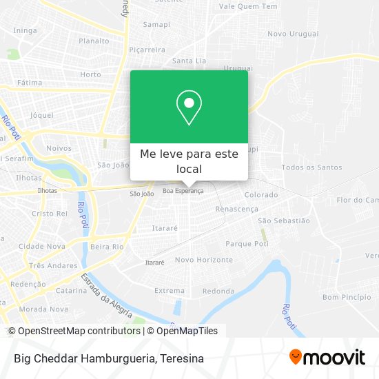 Big Cheddar Hamburgueria mapa
