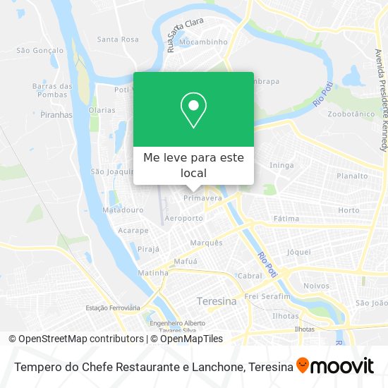 Tempero do Chefe Restaurante e Lanchone mapa