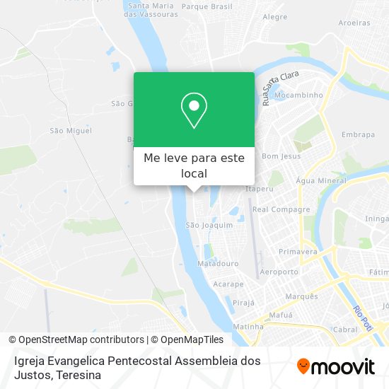 Igreja Evangelica Pentecostal Assembleia dos Justos mapa