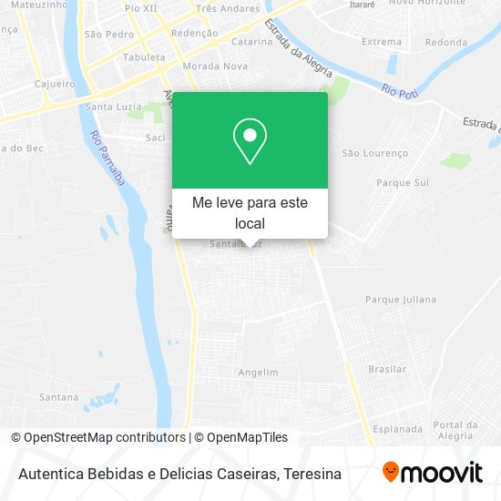 Autentica Bebidas e Delicias Caseiras mapa