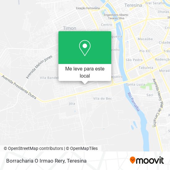 Borracharia O Irmao Rery mapa