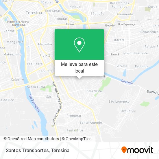 Santos Transportes mapa