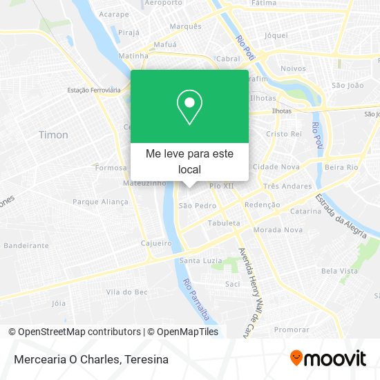 Mercearia O Charles mapa