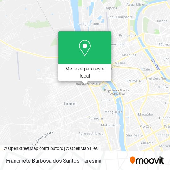 Francinete Barbosa dos Santos mapa