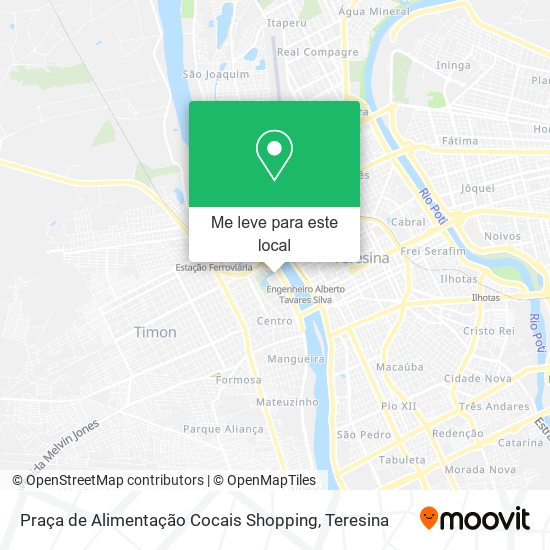 Praça de Alimentação Cocais Shopping mapa
