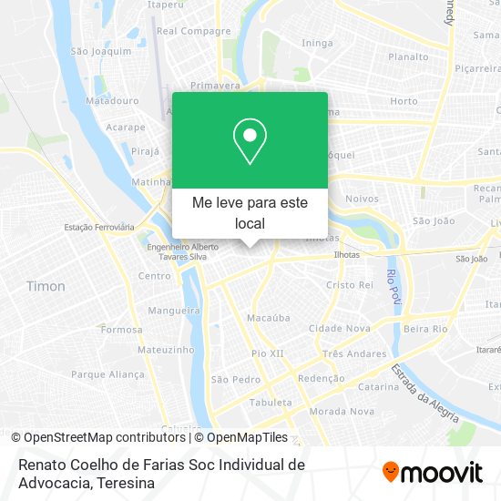 Renato Coelho de Farias Soc Individual de Advocacia mapa