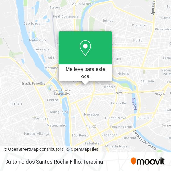 Antônio dos Santos Rocha Filho mapa