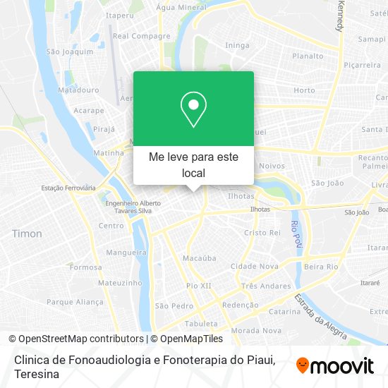 Clinica de Fonoaudiologia e Fonoterapia do Piaui mapa