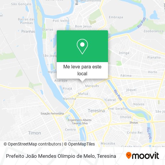 Prefeito João Mendes Olímpio de Melo mapa