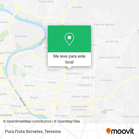 Pura Fruta Sorvetes mapa