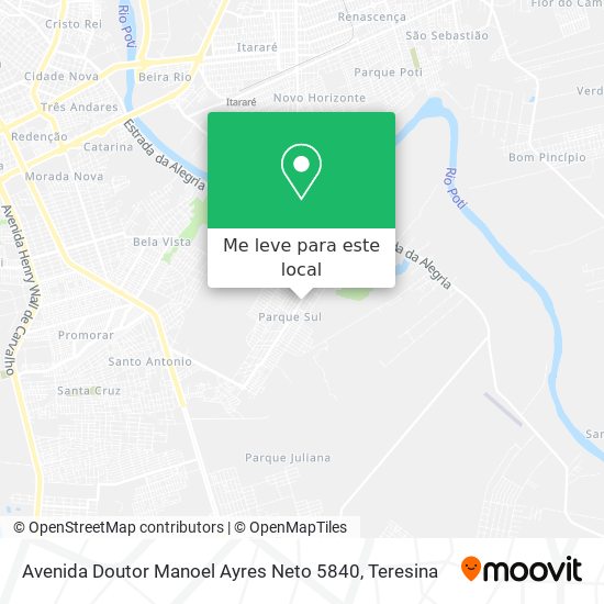 Avenida Doutor Manoel Ayres Neto 5840 mapa