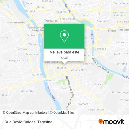Rua David Caldas mapa