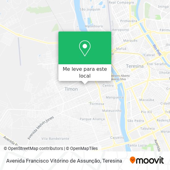 Avenida Francisco Vitórino de Assunção mapa