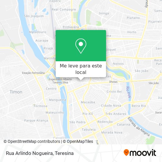 Rua Arlíndo Nogueira mapa