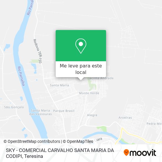 SKY - COMERCIAL CARVALHO SANTA MARIA DA CODIPI mapa