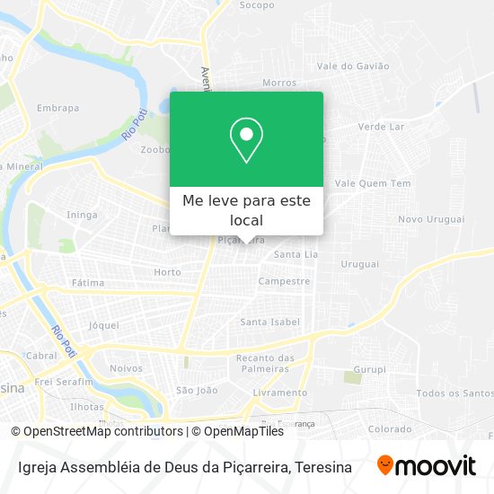 Igreja Assembléia de Deus da Piçarreira mapa