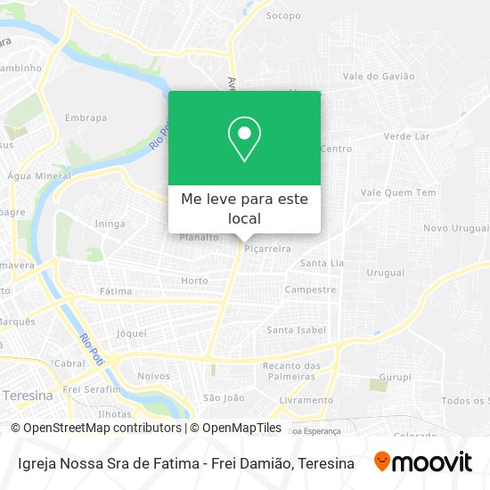 Igreja Nossa Sra de Fatima - Frei Damião mapa