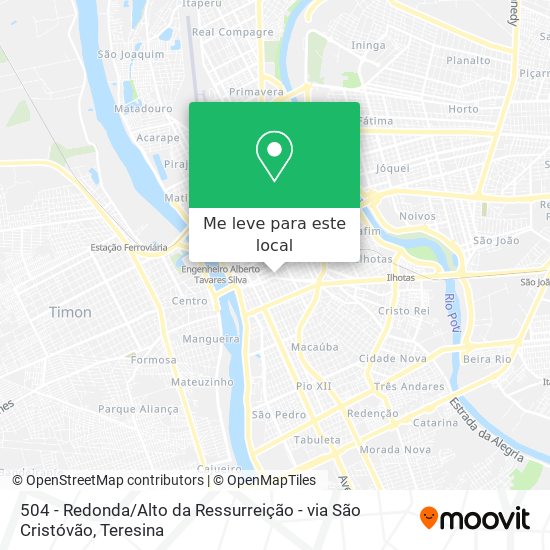 504 - Redonda / Alto da Ressurreição - via São Cristóvão mapa