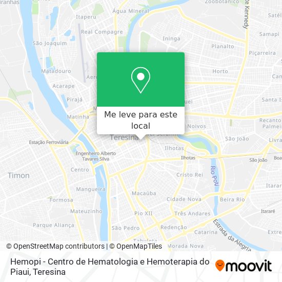 Hemopi - Centro de Hematologia e Hemoterapia do Piaui mapa