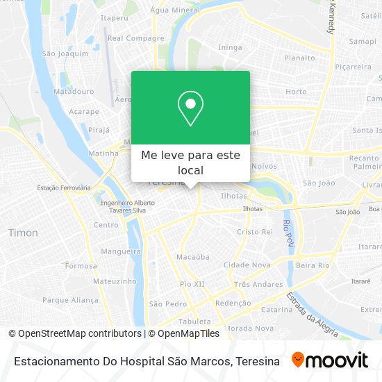 Estacionamento Do Hospital São Marcos mapa