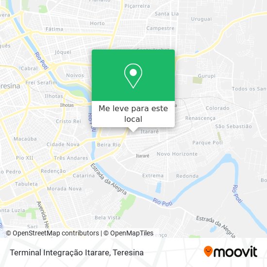 Terminal Integração Itarare mapa