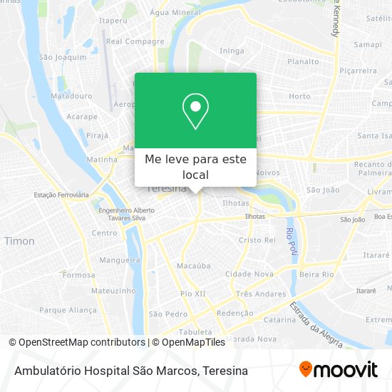 Ambulatório Hospital São Marcos mapa