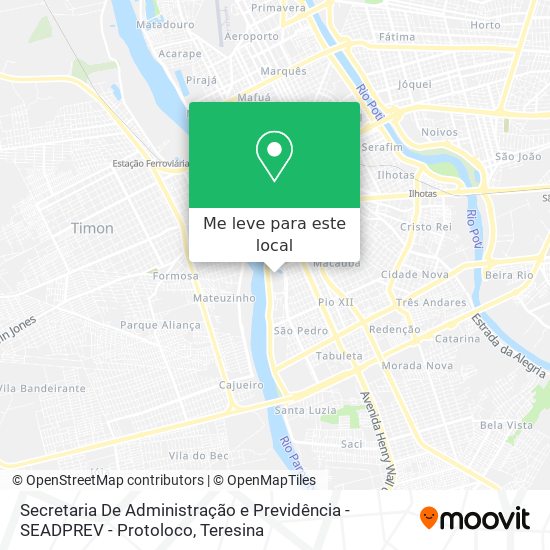 Secretaria De Administração e Previdência - SEADPREV - Protoloco mapa