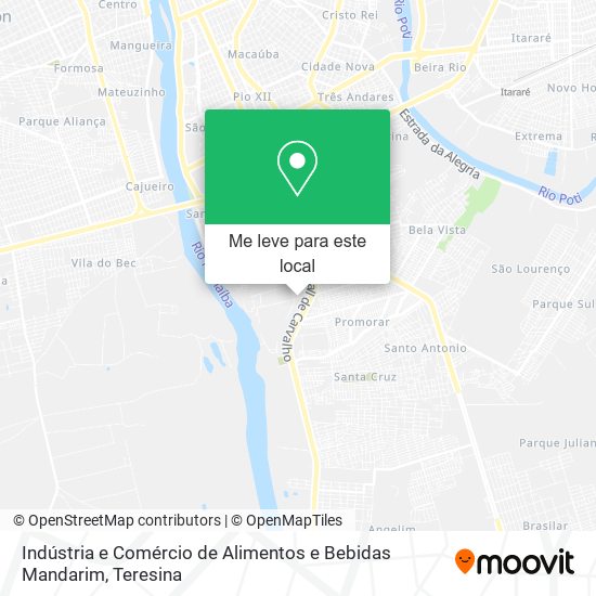Indústria e Comércio de Alimentos e Bebidas Mandarim mapa