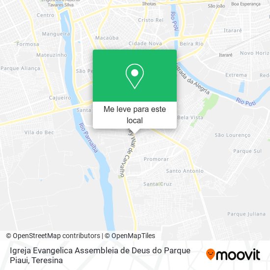 Igreja Evangelica Assembleia de Deus do Parque Piaui mapa