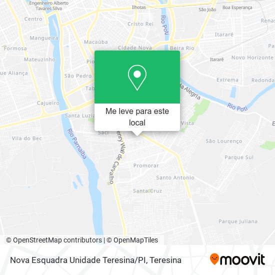 Nova Esquadra Unidade Teresina / PI mapa