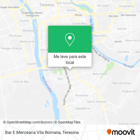Bar E Mercearia Vila Romana mapa