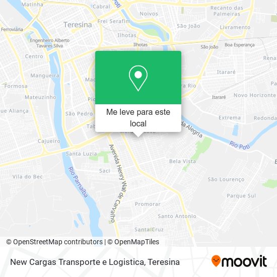 New Cargas Transporte e Logistica mapa