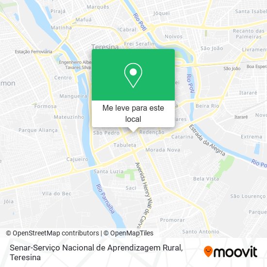 Senar-Serviço Nacional de Aprendizagem Rural mapa