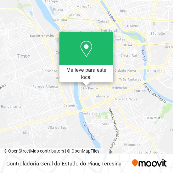 Controladoria Geral do Estado do Piauí mapa