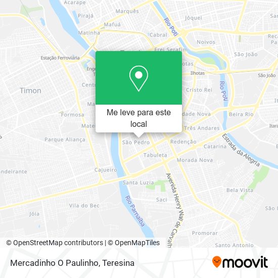 Mercadinho O Paulinho mapa