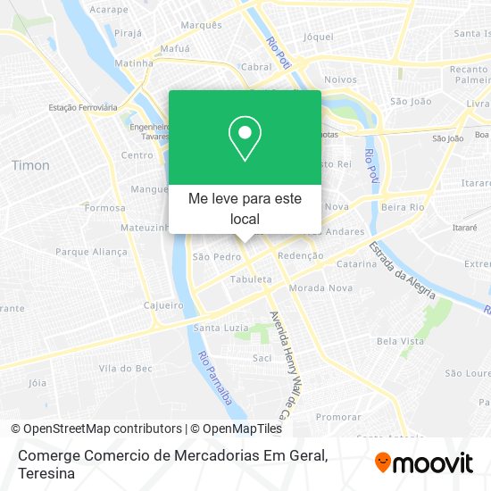 Comerge Comercio de Mercadorias Em Geral mapa