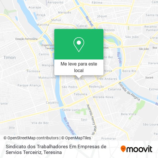 Sindicato dos Trabalhadores Em Empresas de Servios Terceiriz mapa